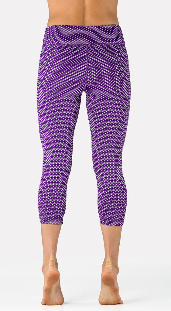 Honeycomb Reversible Capri-Leggings-coco on the go